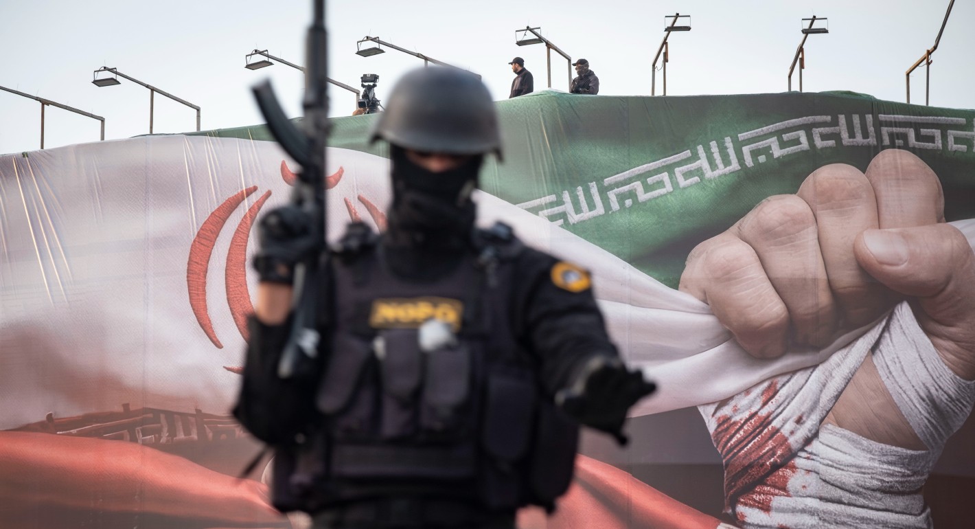 Police standing watch