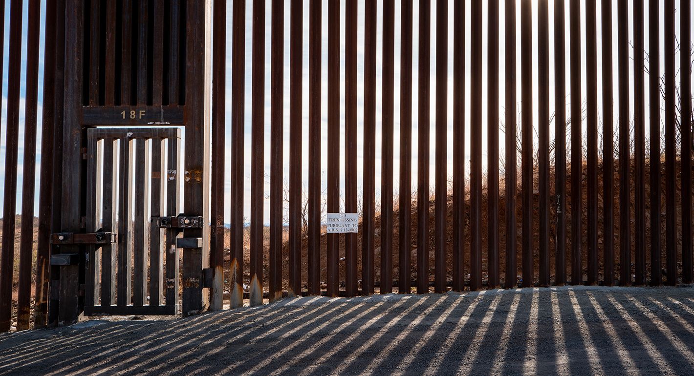  An entrance to a section of border fencing is seen on January 03, 2025 in Ruby, Arizona.