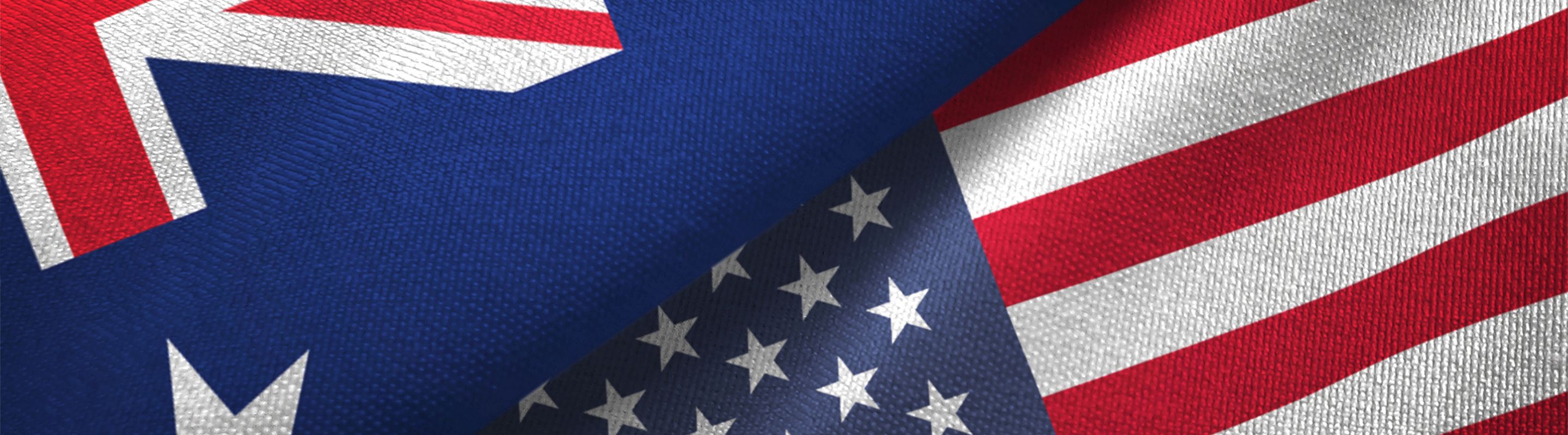 U.S. and Australian flags