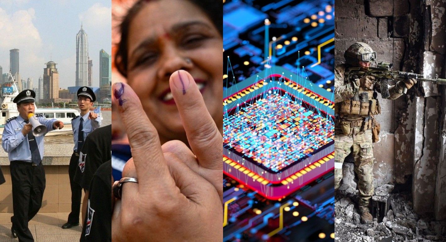 Collage of images from pieces this year