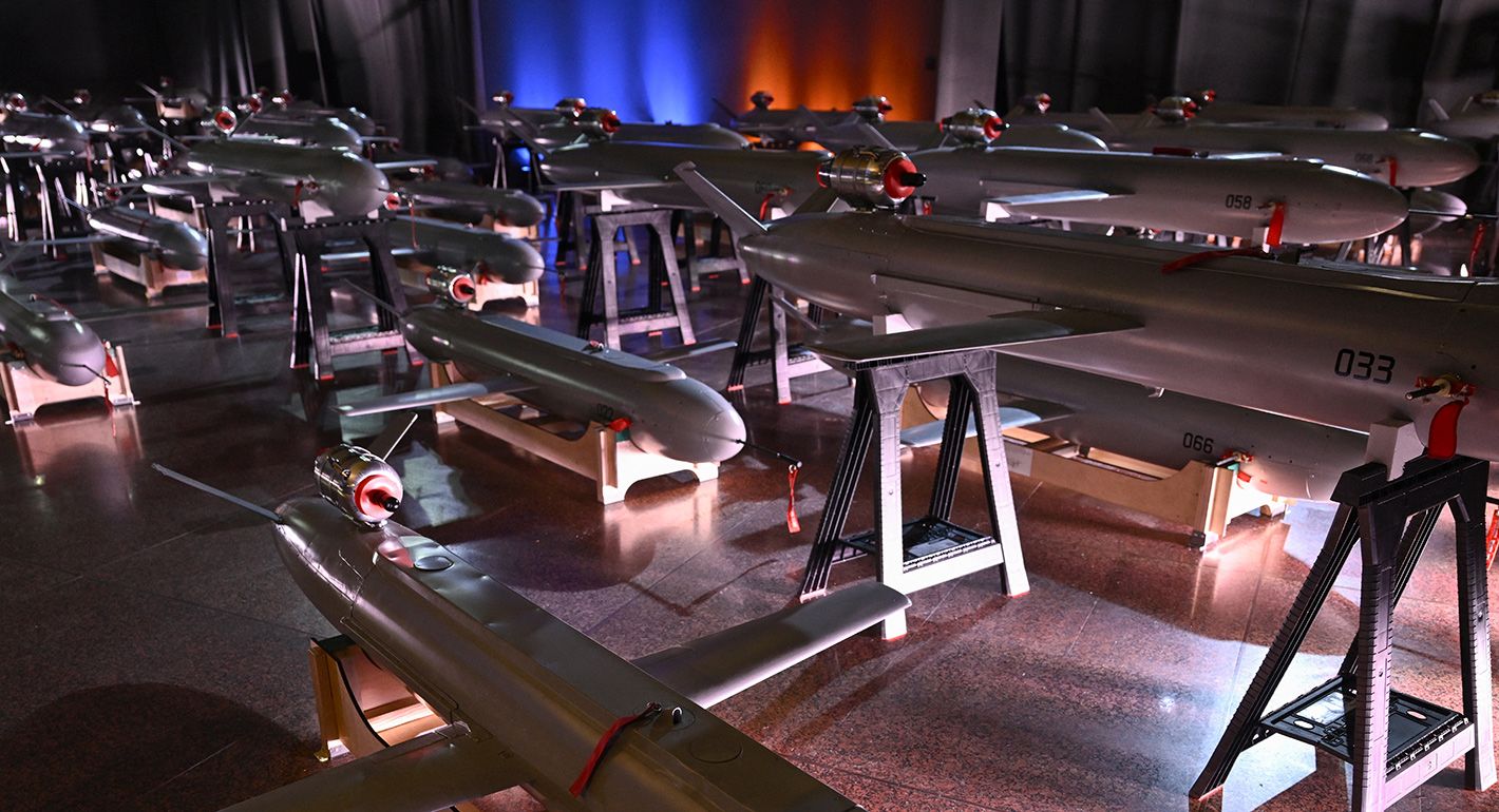 This photograph shows the first batch of Ukrainian made drone missiles delivered to the Defence Forces of Ukraine in Kyiv on December 6, 2024, amid the Russian invasion of Ukraine