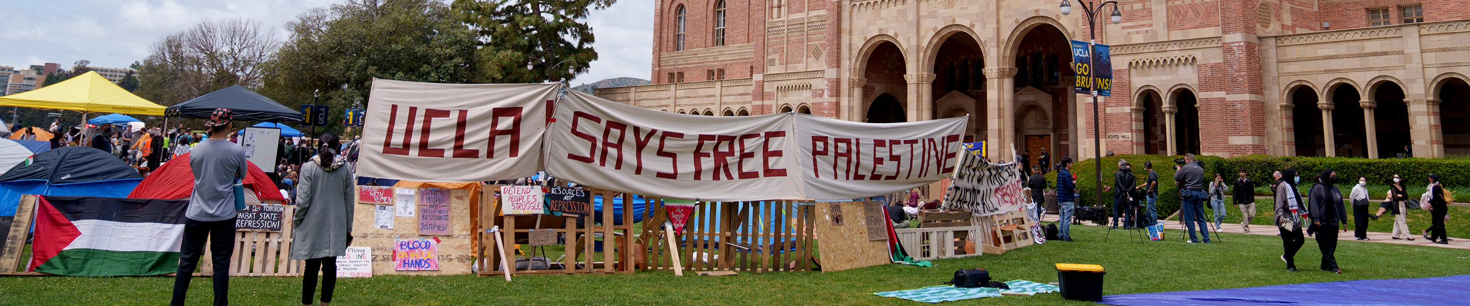 Protestors at UCLA