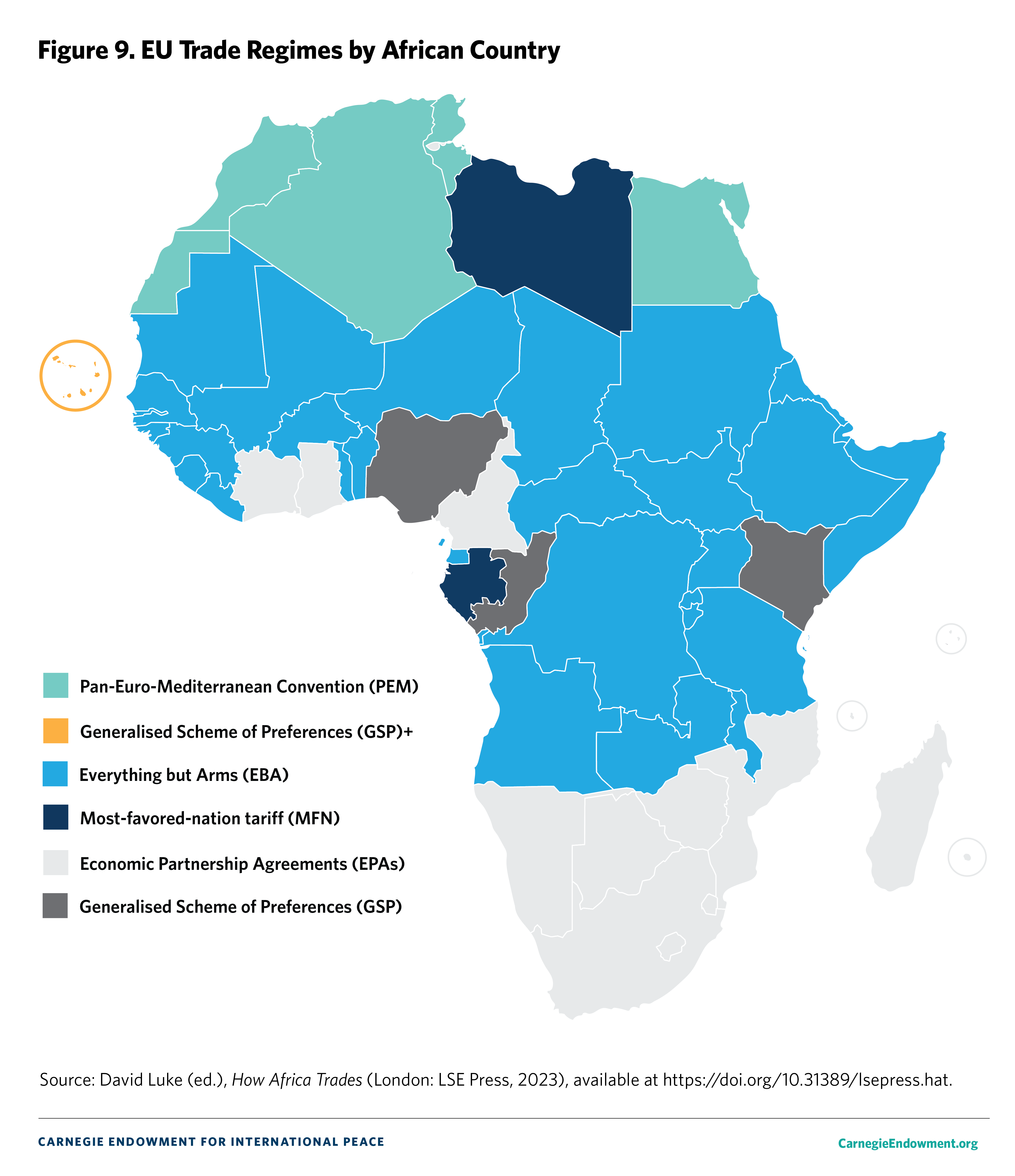Figure 9. EU Trade Regimes by African Country